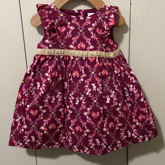 Gymboree Forest Fox Maroon Dress - Picture 1 of 7